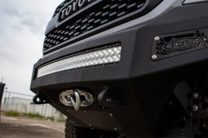 Toyota Tacoma Bumper - Front - Addictive Desert Designs - HoneyBadger - Hammer Black with Satin Black Panels - `16-`18