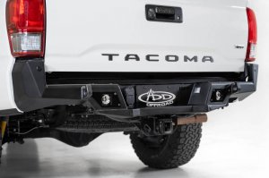 Toyota Tacoma Bumper - Rear - Addictive Desert Designs - Stealth Fighter - Hammer Black with Satin Black panels - `16-`19