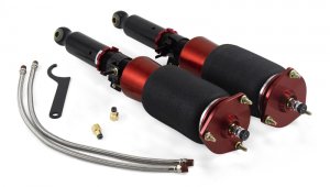 Nissan 370Z Suspension Kit - Front - Air Lift - Air Lift Performance, Progressive rate sleeve style air spring, 30-level adjustable monotube - Black