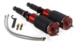 Nissan 370Z Suspension Kit - Front - Air Lift - Air Lift Performance, Progressive rate sleeve style air spring, 30-level adjustable monotube - Black