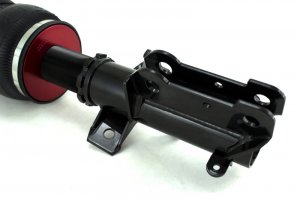 Ford Mustang Coilover Suspension Kit - Front - Air Lift - 2B6 Regular Double-Bellows Air Spring + 30-Level Adjustable, Monotube, Threaded Body Strut + Red Anodized Camber Plates - `05-`14