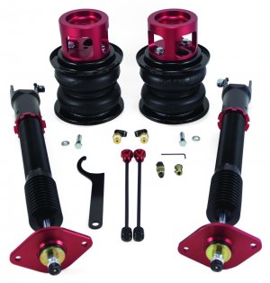 Nissan 370Z Suspension Kit - Rear - Air Lift - Air Lift Performance - Black, Red