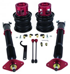 Nissan 370Z Suspension Kit - Rear - Air Lift - Air Lift Performance - Black, Red