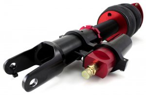 Nissan GT-R Suspension Kit - Rear - Air Lift - Air Lift Performance with Double-bellows Air Spring and 30-level Damping - Black, Red Anodized - `09-`24