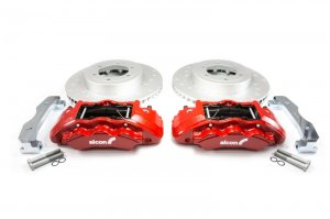 Toyota Tacoma Brake Kit - Front - Alcon - 352x30mm Rotors + 6-Piston Calipers - Red - 2016