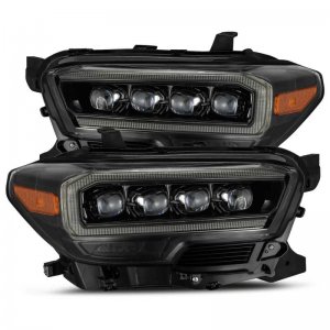 Toyota Tacoma Headlights - AlphaRex - NOVA LED Projector Headlight Plank Style - Alpha Black - `16-`20