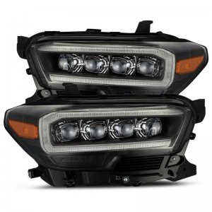 Toyota Tacoma Headlights - AlphaRex - NOVA LED Projector with Activation Light - Black - `16-`20