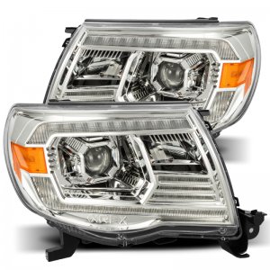 Toyota Tacoma Headlights - AlphaRex - LUXX LED Projector - Chrome - `05-`11