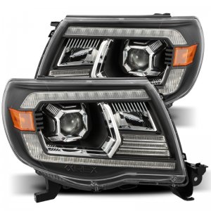 Toyota Tacoma Headlights - AlphaRex - LUXX LED Projector - Black - `05-`11