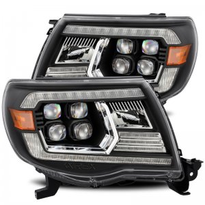 Toyota Tacoma Headlights - AlphaRex - NOVA LED Projector - Alpha Black - `05-`11