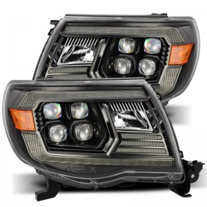 Toyota Tacoma Headlights - AlphaRex - NOVA LED Projector - Black - `05-`11