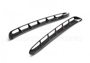 Ford Mustang Fender Vent Inserts - Anderson Composites - GT350 Style - Carbon Fiber - `15-`20