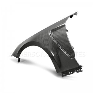Ford Mustang Fenders - Anderson Composites - GT350 Style Carbon Fiber - `18-`20