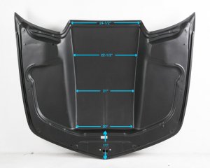 Chevrolet Camaro Hood - Anderson Composites - Type-COPO 3in Cowl - Matte Black - `10-`15