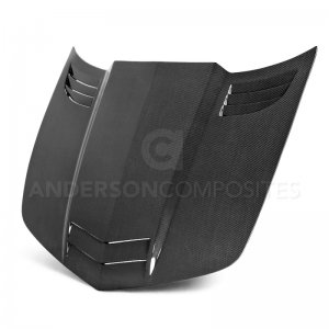 Chevrolet Camaro Hood - Anderson Composites - TT-Style Carbon Fiber - Carbon Fiber - `10-`15
