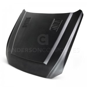 Ford Mustang Hood - Anderson Composites - Super Snake Style Fiberglass - `15-`17