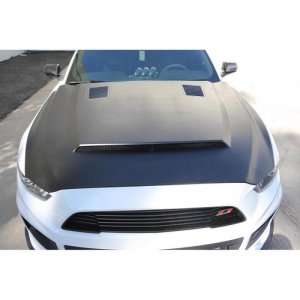 Ford Mustang Hood - Anderson Composites - Super Snake Style Fiberglass - `15-`17