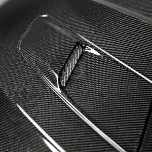 Ford Mustang Hood - Anderson Composites - Double Sided Carbon Fiber Type-OE Style - `15-`17