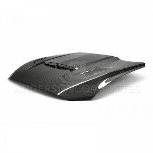 Ford Mustang Hood - Anderson Composites - Ram Air Double Sided Carbon Fiber - `18-`20
