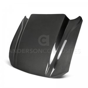 Ford Mustang Hood - Anderson Composites - Double Sided Type-CJ 4in Carbon Fiber Cowl - `18-`20