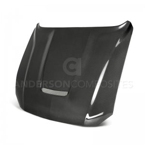 Ford Mustang Hood - Anderson Composites - Type-GR Double Sided Carbon Fiber - Carbon Fiber - `18-`20