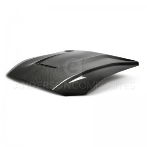 Ford Mustang Hood - Anderson Composites - Type-GR Double Sided Carbon Fiber - Carbon Fiber - `18-`20