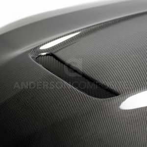 Ford Mustang Hood - Anderson Composites - Type-GR Double Sided Carbon Fiber - Carbon Fiber - `18-`20