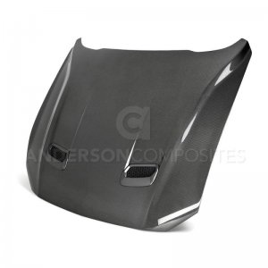 Ford Mustang Hood - Anderson Composites - Double Sided Type-OE Carbon Fiber - `18-`20