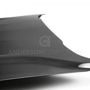 Ford Mustang Hood - Anderson Composites - Double Sided Type-OE Carbon Fiber - `18-`20