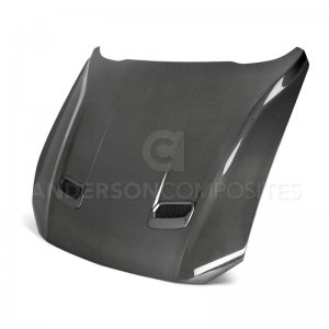Ford Mustang Hood - Anderson Composites - Double Sided Type-OE Carbon Fiber - `18-`20