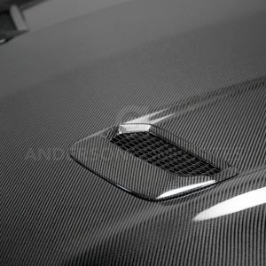 Ford Mustang Hood - Anderson Composites - Double Sided Type-OE Carbon Fiber - `18-`20