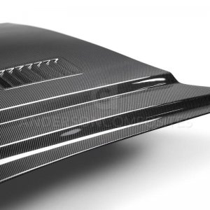 Ford Mustang Hood - Anderson Composites - Super Snake Double Sided - Carbon Fiber - `18-`20