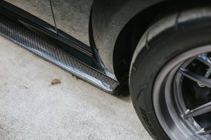 Dodge Charger Hellcat Rocker Splitters - Anderson Composites - Type-MB Wide Body - Carbon Fiber - `20-`21