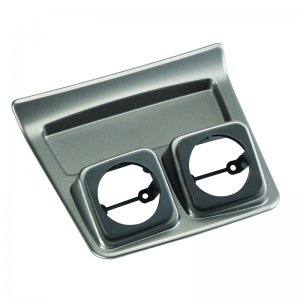 Chevrolet Camaro Gauge Pod - Console - AutoMeter - Dual Console Pod - Gray Metallic - `10-`12