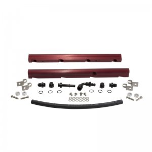 Chevrolet Camaro Fuel Rail Kit - BBK - High Flow Billet Aluminum - Red Anodized - `10-`15