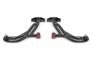 Ford Mustang Control Arms - Front Lower - BMR Suspension - Non-Adjustable with Poly/Delrin Bushings - Black Hammertone - `05-`09