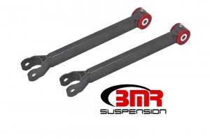 Dodge Challenger Trailing Arms - Lower - BMR Suspension - Non-Adjustable + Polyurethane Bushings - Black Hammertone - `08-`19