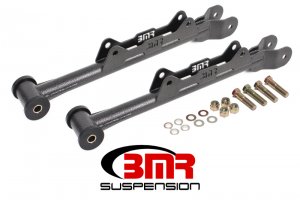 Chevrolet Camaro Control Arms - Rear - BMR Suspension - Chrome Moly Non-Adjustable with Delrin Bushings - Black Hammertone - `10-`15