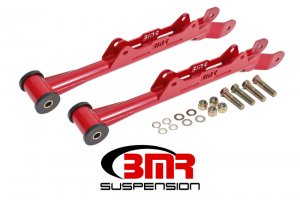Chevrolet Camaro Control Arms - Rear - BMR Suspension - Chrome Moly Non-Adjustable with Delrin Bushings - Red - `10-`15