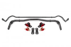 Dodge Challenger Sway Bar Kit - Front + Rear - BMR Suspension - Hollow 38mm/25mm with Bushings - Black Hammertone - `08-`19