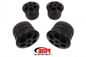 Dodge Challenger Bushing Kits - Rear - BMR Suspension - Aluminum Rear Cradle Bushings Kit - Black Anodized - `08-`18