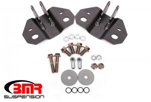 Ford Mustang Shock Mounts - Rear Upper - BMR Suspension - Hammertone Black - `15-`19