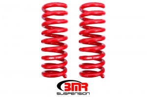 Dodge Challenger Lowering Springs - Rear - BMR Suspension - Performance Version, 1.25in Drop - Red - `08-`18
