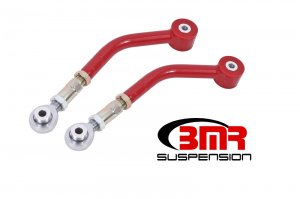 Dodge Challenger Upper Control Arms - BMR Suspension - On-car Adjustable, Rod Ends, Polyurethane - Red - `08-`19
