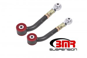 Dodge Challenger Trailing Arms - Upper - BMR Suspension - On-Car Adjustable, Poly/Rod Ends - Black Hammertone - `08-`19