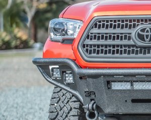 Toyota Tacoma Front Bumper - Body Armor 4x4 - Desert Series Front Winch - Heavy Texture Black - `16-`17