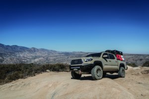 Toyota Tacoma Front Bumper - Body Armor 4x4 - Pro Series Front Winch Bumper - Light Texture Black - `16-`21