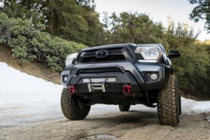 Toyota Tacoma Front Winch Bumper - Body Armor 4x4 - High Clearance, Light Texture Finish - Black - `12-`15