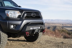 Toyota Tacoma Front Winch Bumper - Body Armor 4x4 - High Clearance, Light Texture Finish - Black - `12-`15