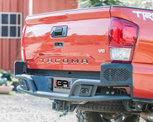 Toyota Tacoma Rear Bumper - Body Armor 4x4 - Desert Series - Black - `16-`17